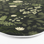 Woodland Nouveau Pattern Forest Green Bath Mat Gallery Image 3