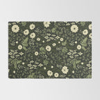 Woodland Nouveau Pattern Forest Green Rug Gallery Image 2