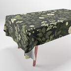 Woodland Nouveau Pattern Forest Green Tablecloth Gallery Image 1