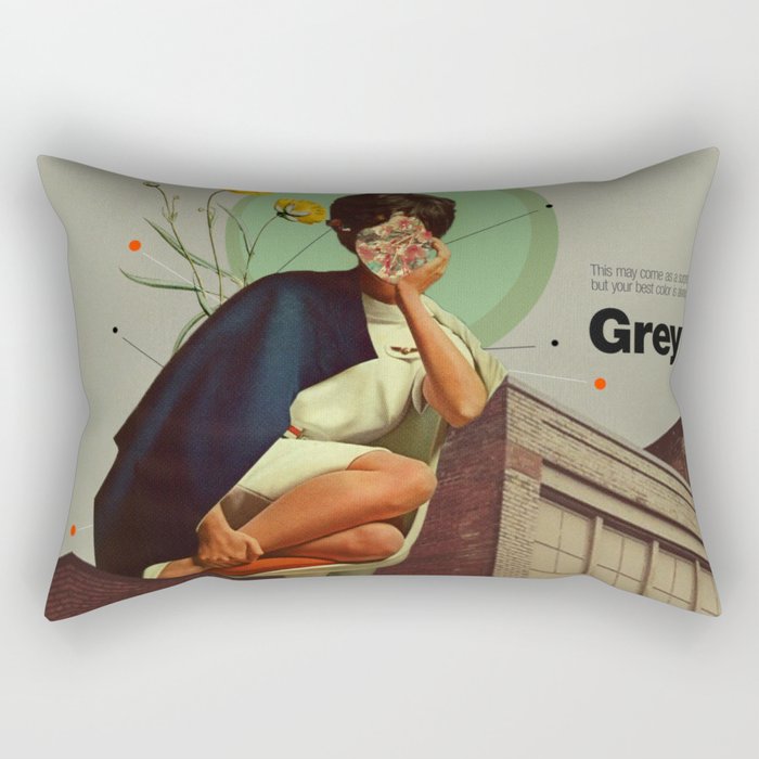 Grey Rectangular Pillow Gallery Image 1