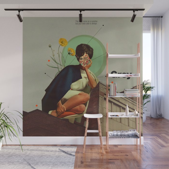 Grey Wall Mural Gallery Image 1