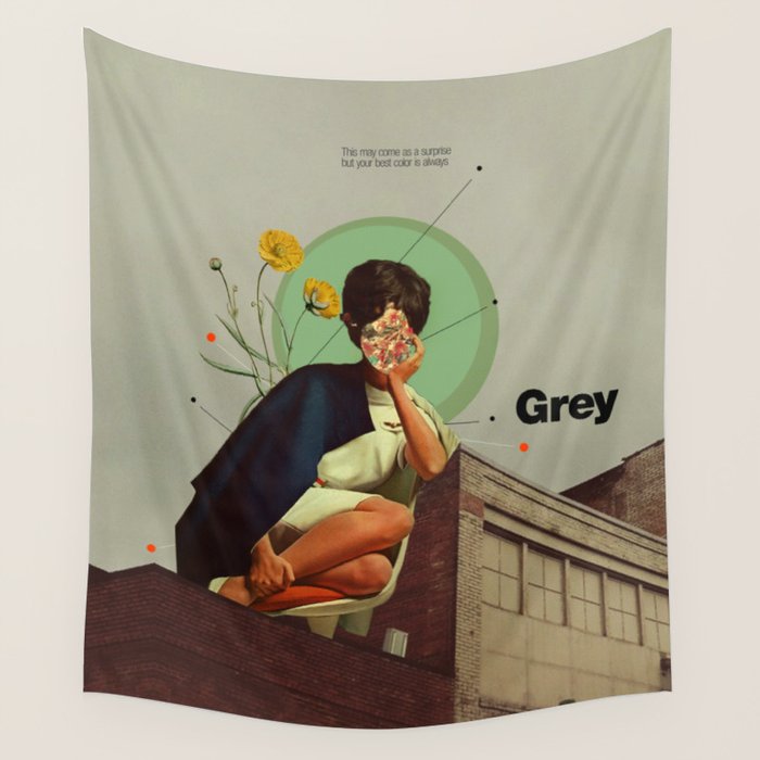 Grey Wall Tapestry Gallery Image 1