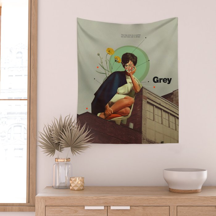 Grey Wall Tapestry Gallery Image 2