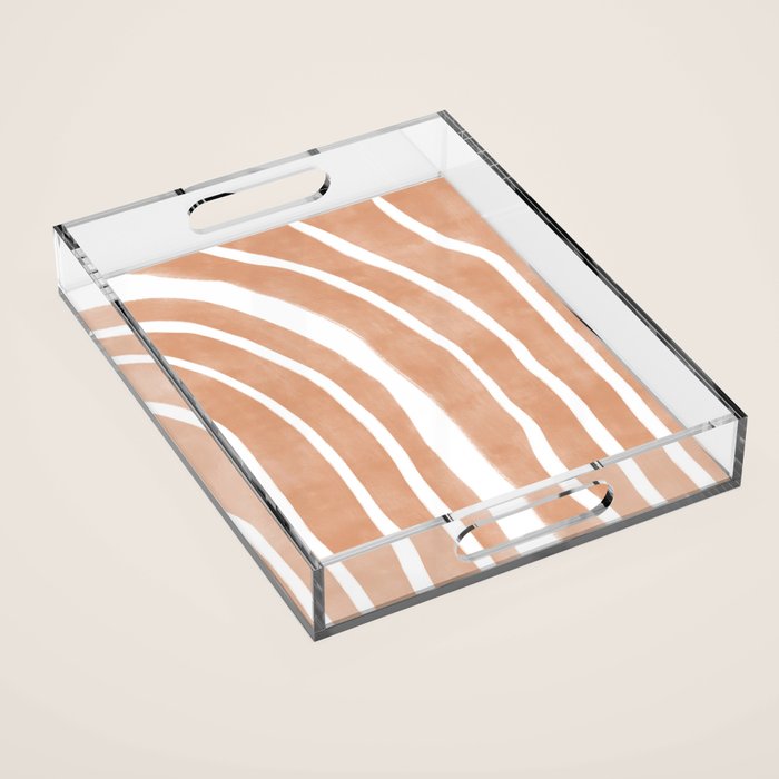 Mid-Century Line Modern Art # 64 Acrylic Tray Gallery Image 1