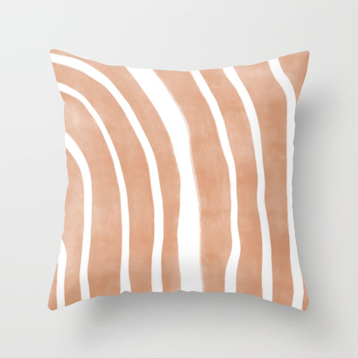 Mid-Century Line Modern Art # 64 Throw Pillow Gallery Image 6