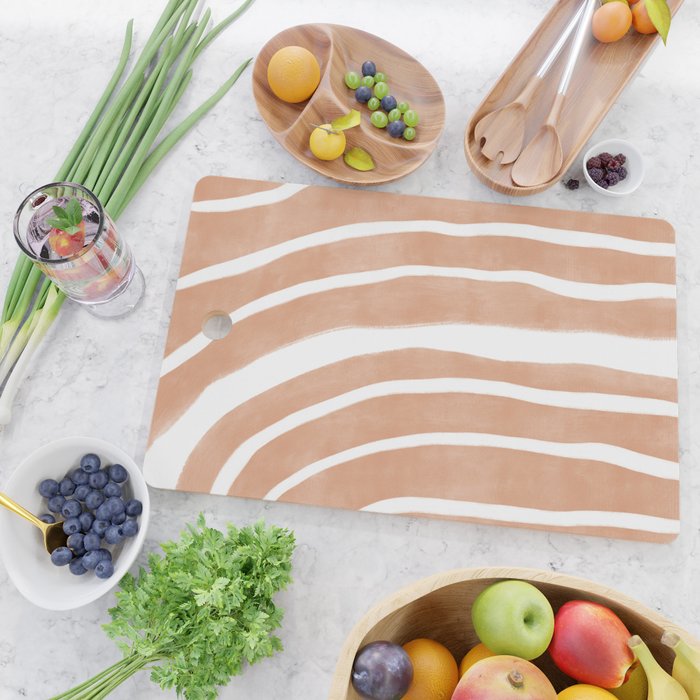 Mid-Century Line Modern Art # 64 Cutting Board Gallery Image 2