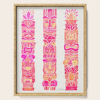 Tiki Totems - Pink Palette Serving Tray Gallery Image 1