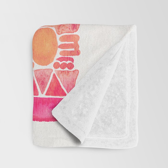 Tiki Totems - Pink Palette Throw Blanket Gallery Image 3