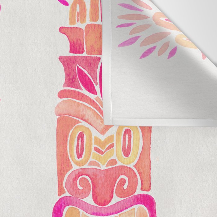 Tiki Totems - Pink Palette Wall Tapestry Gallery Image 3