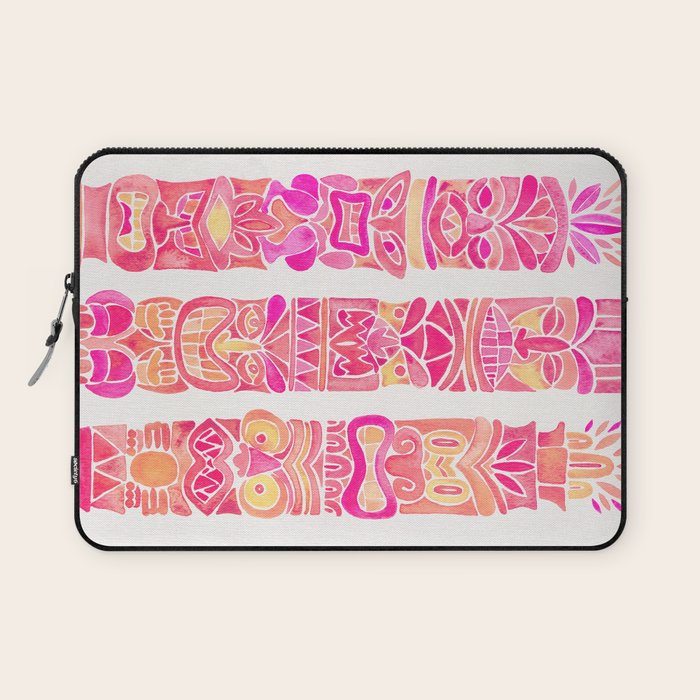 Tiki Totems - Pink Palette Laptop Sleeve Gallery Image 1