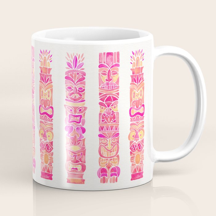 Tiki Totems - Pink Palette Coffee Mug Gallery Image 1
