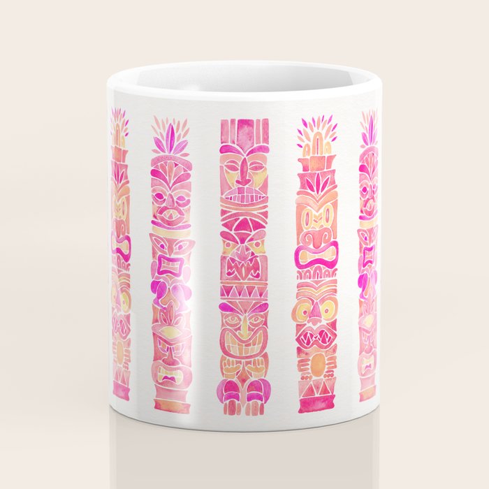 Tiki Totems - Pink Palette Coffee Mug Gallery Image 4