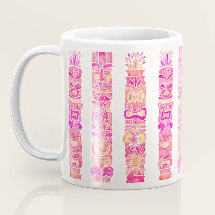 Tiki Totems - Pink Palette Coffee Mug Gallery Image 3