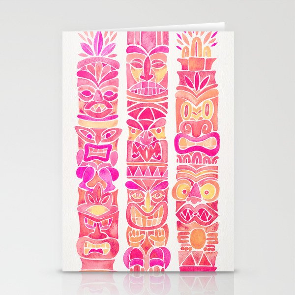 Tiki Totems - Pink Palette Stationery Card Gallery Image 2