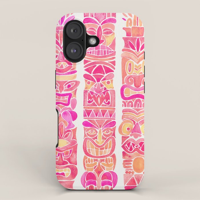 Tiki Totems - Pink Palette iPhone Case Gallery Image 1