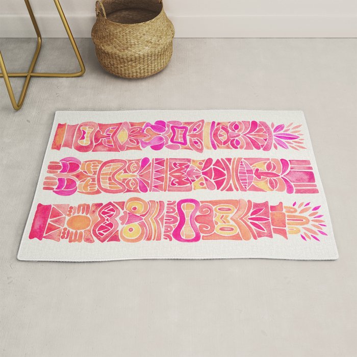 Tiki Totems - Pink Palette Rug Gallery Image 1
