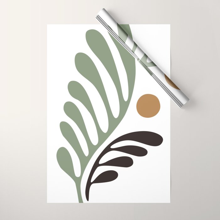 Simplicity Leaf and Sun Duo Wrapping Paper Gallery Image 1