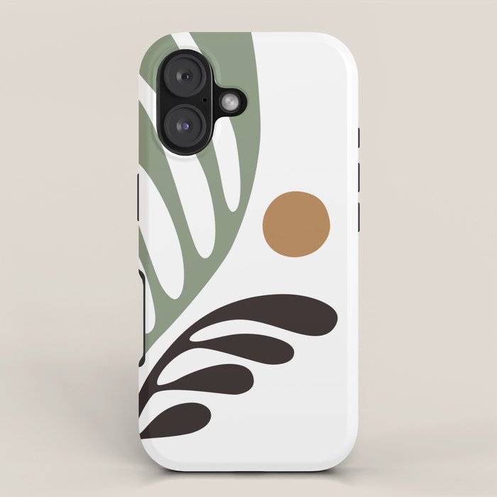 Simplicity Leaf and Sun Duo iPhone Case Gallery Image 1