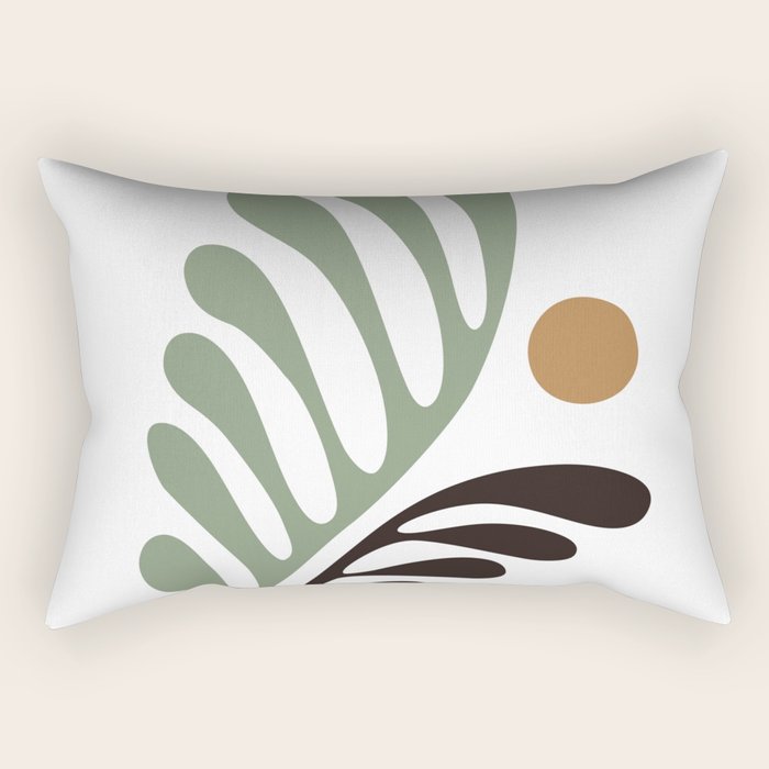 Simplicity Leaf and Sun Duo Rectangular Pillow Gallery Image 1