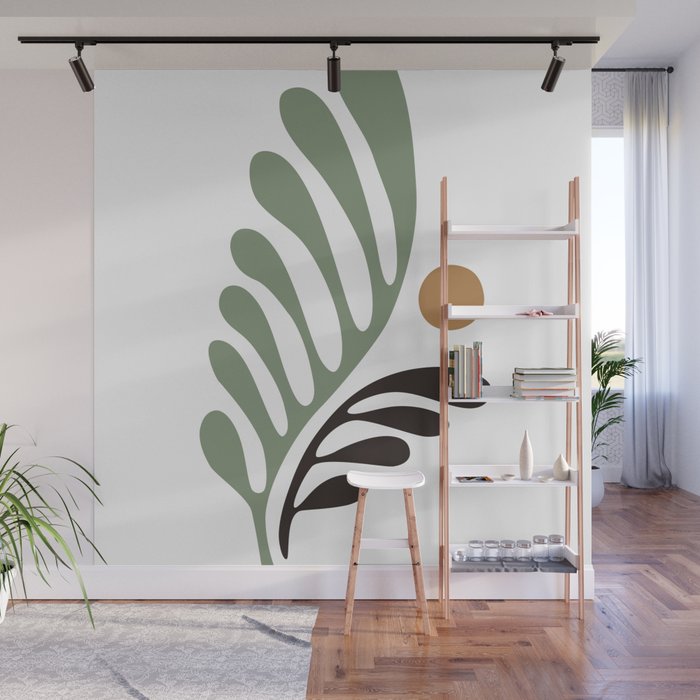 Simplicity Leaf and Sun Duo Wall Mural Gallery Image 1