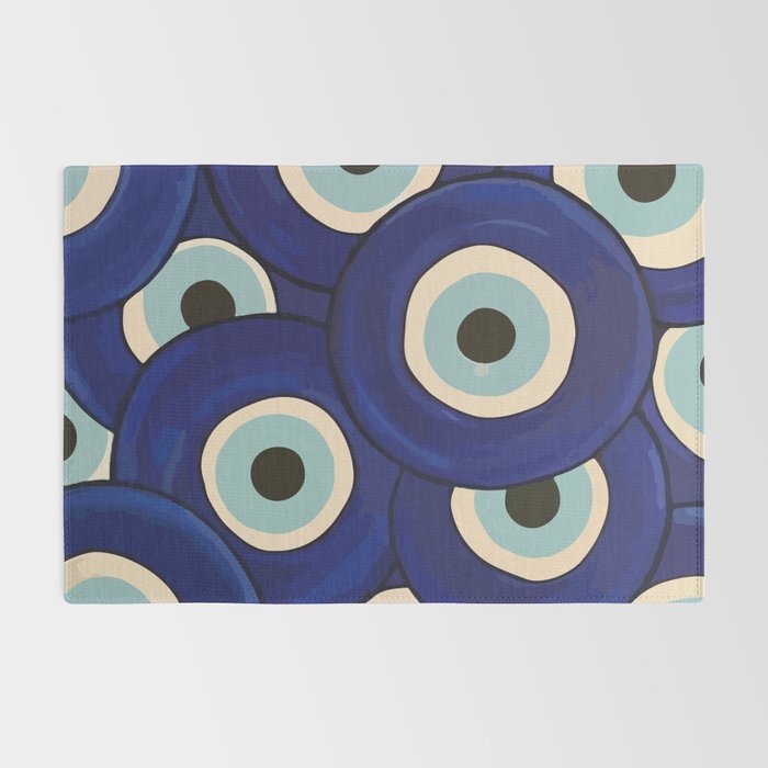 Watercolor Evil Eye Rug Gallery Image 2