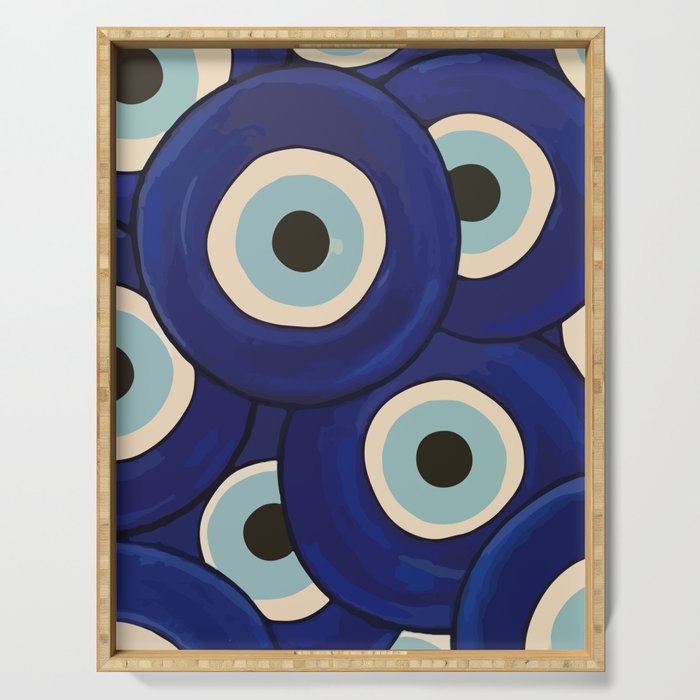 Watercolor Evil Eye Serving Tray Gallery Image 1