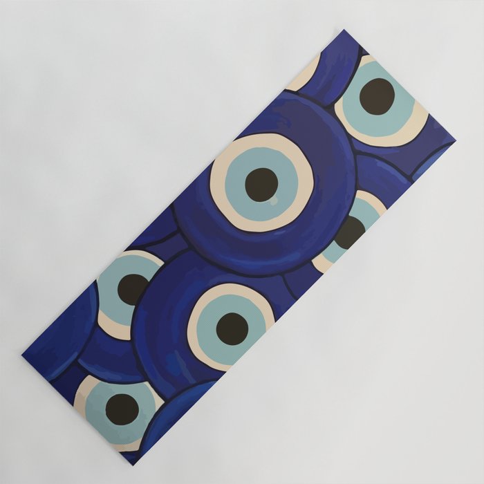Watercolor Evil Eye Yoga Mat Gallery Image 1