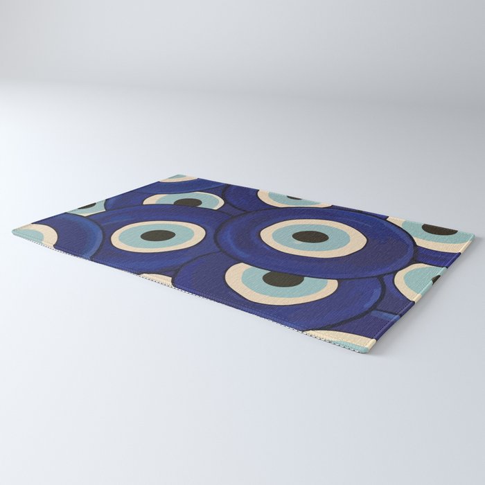 Watercolor Evil Eye Rug Gallery Image 3