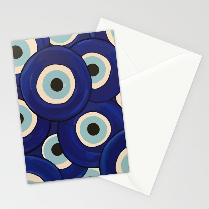 Watercolor Evil Eye Stationery Card Gallery Image 2