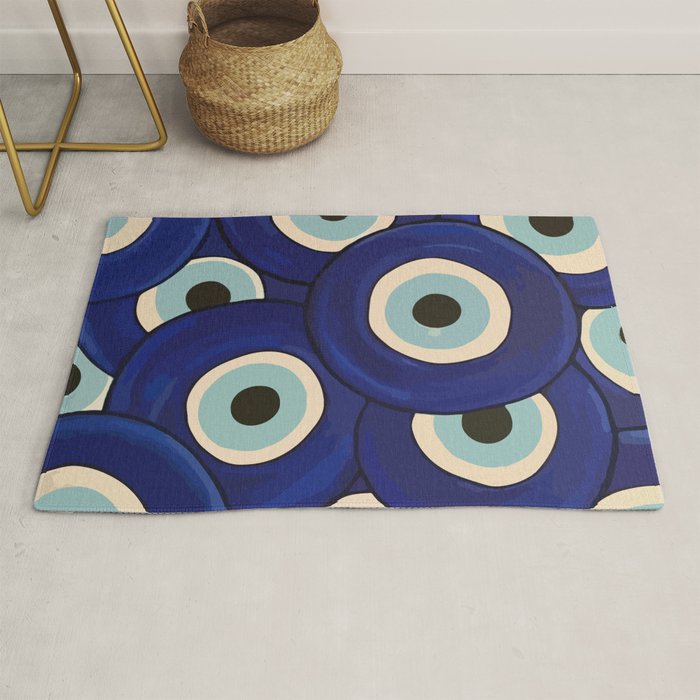 Watercolor Evil Eye Rug Gallery Image 1