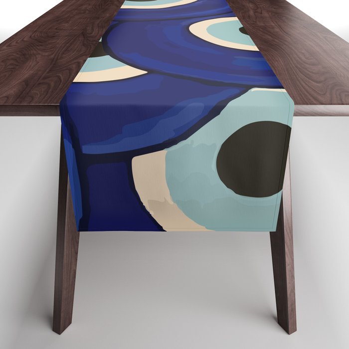 Watercolor Evil Eye Table Runner Gallery Image 1