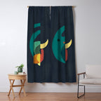 Rabbit and crescent moon Window Curtain Gallery Image 5