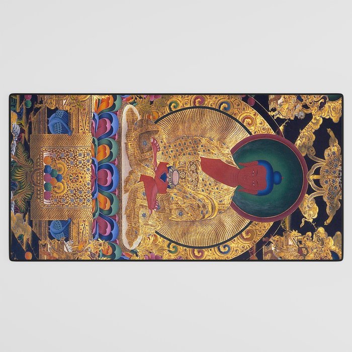 Amitabha Buddha Golden Shambala Thangka Desk Mat Gallery Image 3