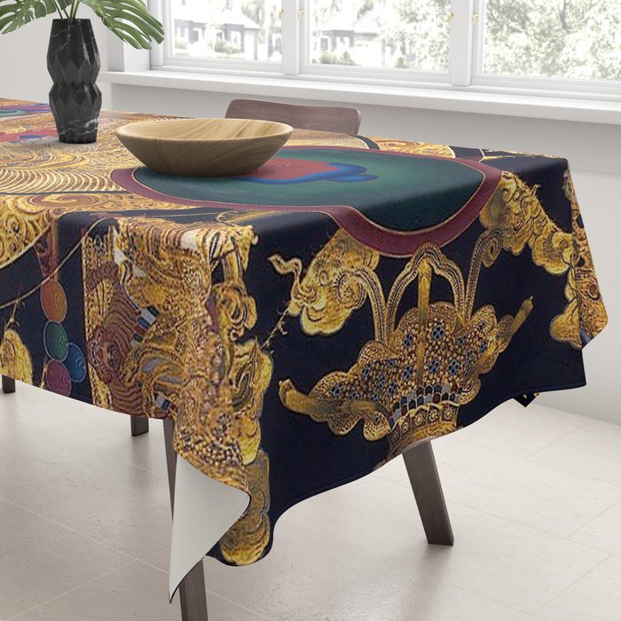 Amitabha Buddha Golden Shambala Thangka Tablecloth Gallery Image 3