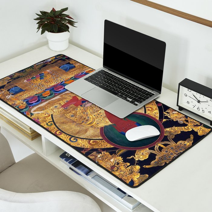 Amitabha Buddha Golden Shambala Thangka Desk Mat Gallery Image 2