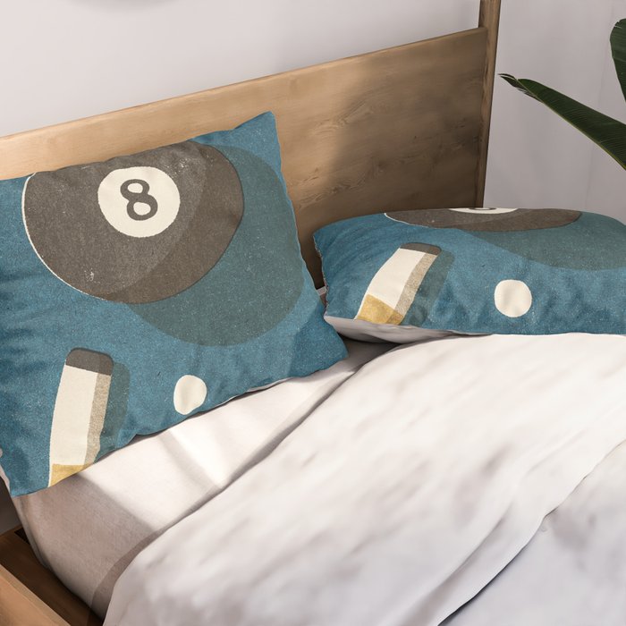 BILLIARDS / Ball 8 Pillow Sham Gallery Image 2