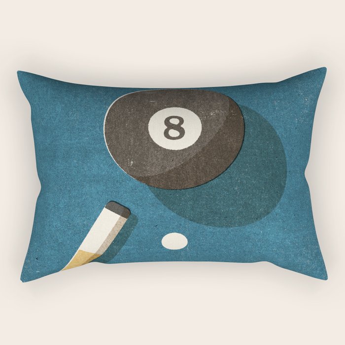 BILLIARDS / Ball 8 Rectangular Pillow Gallery Image 2