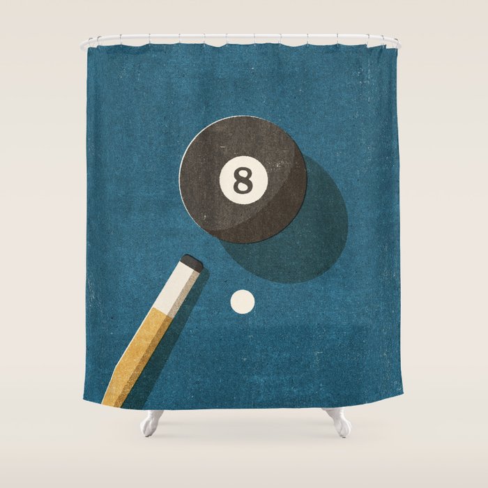 BILLIARDS / Ball 8 Shower Curtain Gallery Image 1