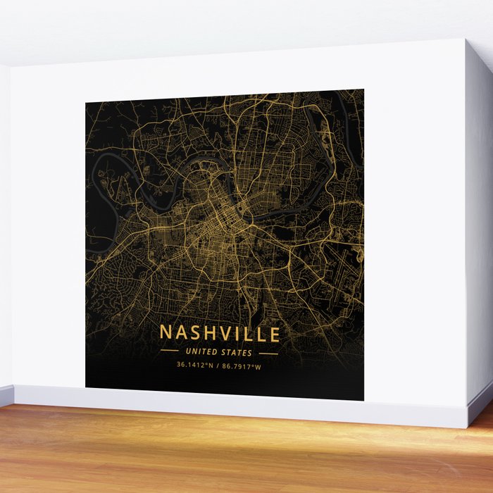 Nashville, United States - Gold Wall Mural Gallery Image 2