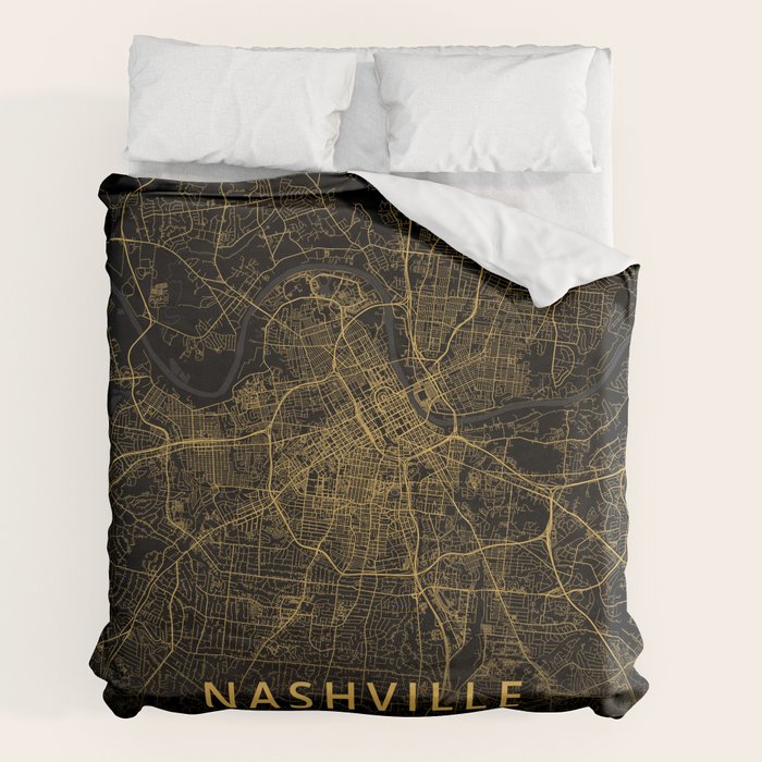 Nashville, United States - Gold Duvet Cover Gallery Image 2