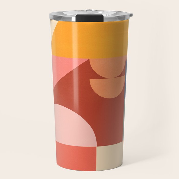 Abstract Geometric Shapes 32 Travel Mug Gallery Image 1