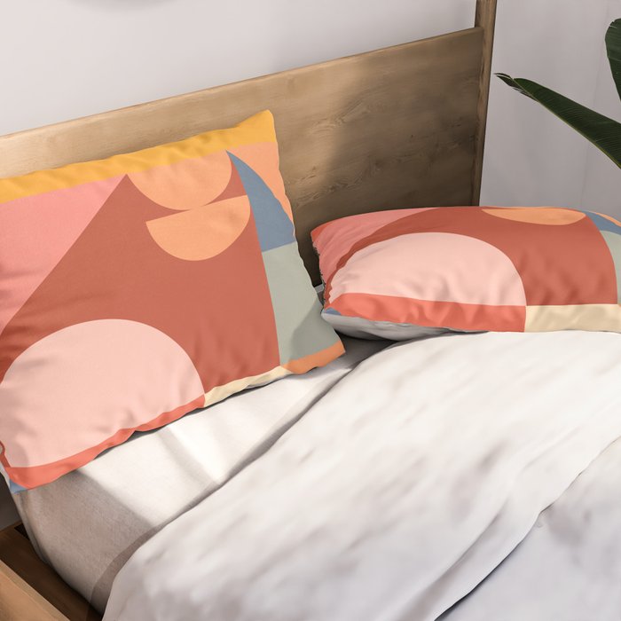 Abstract Geometric Shapes 32 Pillow Sham Gallery Image 2