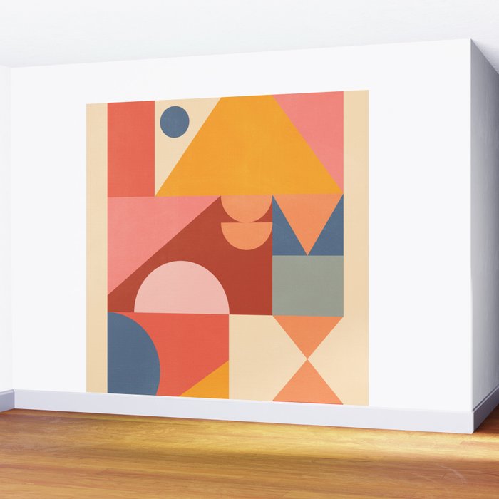 Abstract Geometric Shapes 32 Wall Mural Gallery Image 2