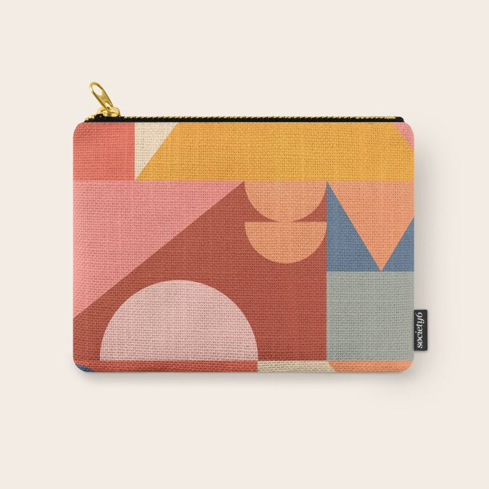 Abstract Geometric Shapes 32 Carry All Pouch Gallery Image 1