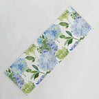 Blue Hydrangea Flowers Yoga Mat Gallery Image 1