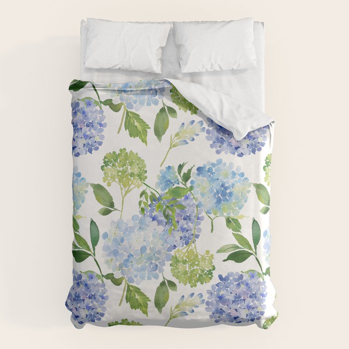 Blue Hydrangea Flowers Duvet Cover Gallery Image 6