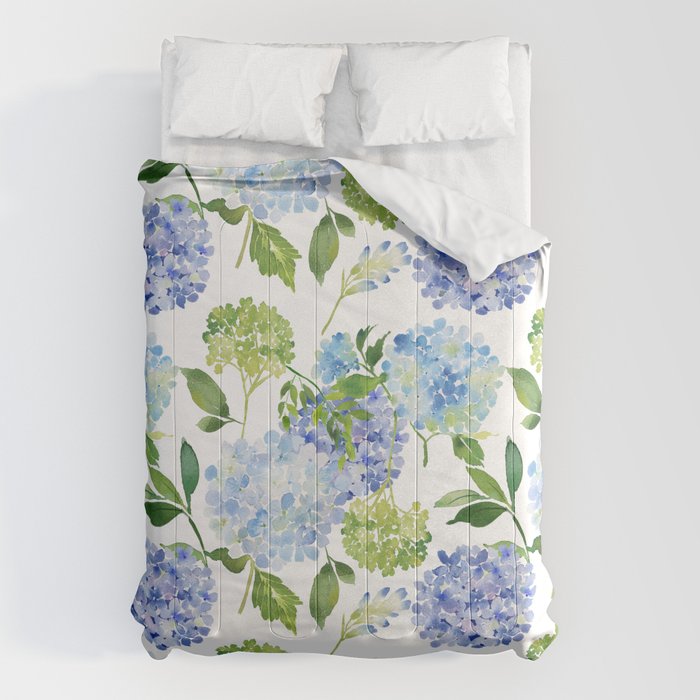 Blue Hydrangea Flowers Comforter Gallery Image 6