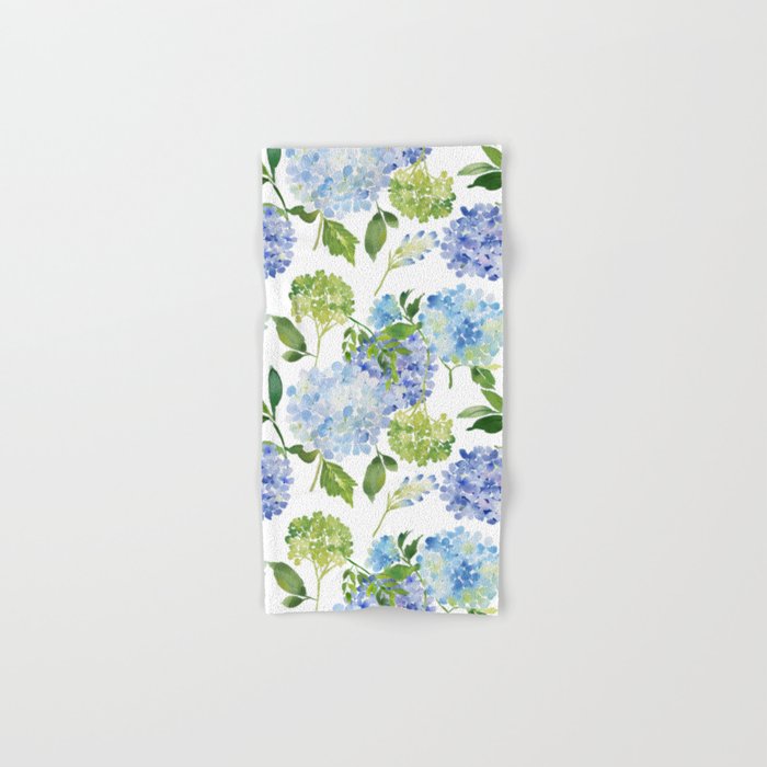 Blue Hydrangea Flowers Bath Towel Gallery Image 1