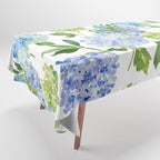 Blue Hydrangea Flowers Tablecloth Gallery Image 1