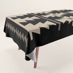 Southwestern Pattern 132 Black and Beige Tablecloth Gallery Image 1